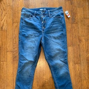 Old Navy Rockstar Super Skinny 360 Stretch Button Fly High-Rise Jeggings